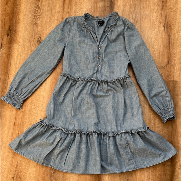 Jcrew Stylish Blue Denim Women’s Dress - Picture 2 of 11